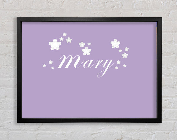 Your Name In Stars Lilac Framed Print