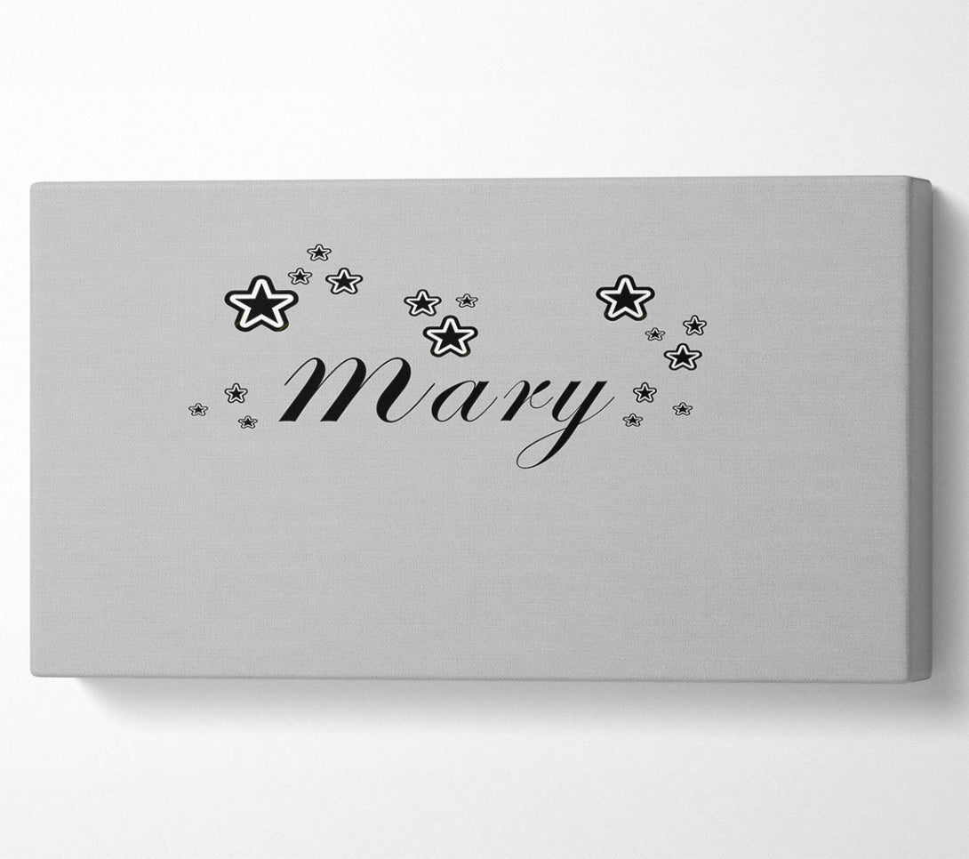  A Canvas Print of Girls Room Quote Your Name In Stars Grey Canvas Print