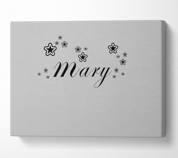  A Canvas Print of Girls Room Quote Your Name In Stars Grey Canvas Print