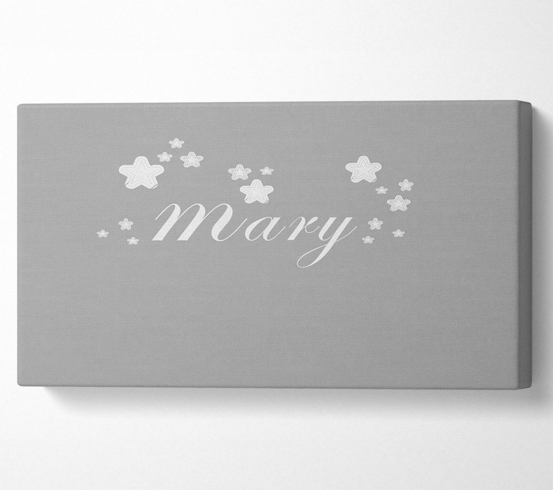  A Canvas Print of Your Name In Stars Grey White Canvas Art