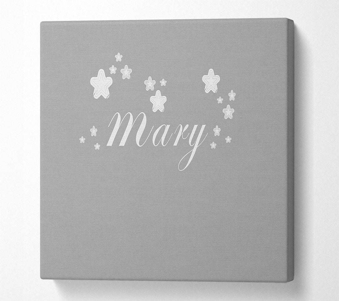  A Canvas Print of Your Name In Stars Grey White Canvas Art