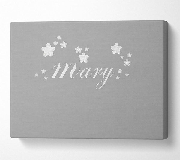 A Canvas Print of Your Name In Stars Grey White Canvas Art