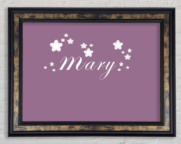 Girls Room Quote Your Name In Stars Dusty Pink Framed Print