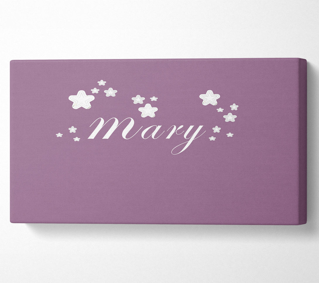  A Canvas Print of Girls Room Quote Your Name In Stars Dusty Pink Canvas Wall Art
