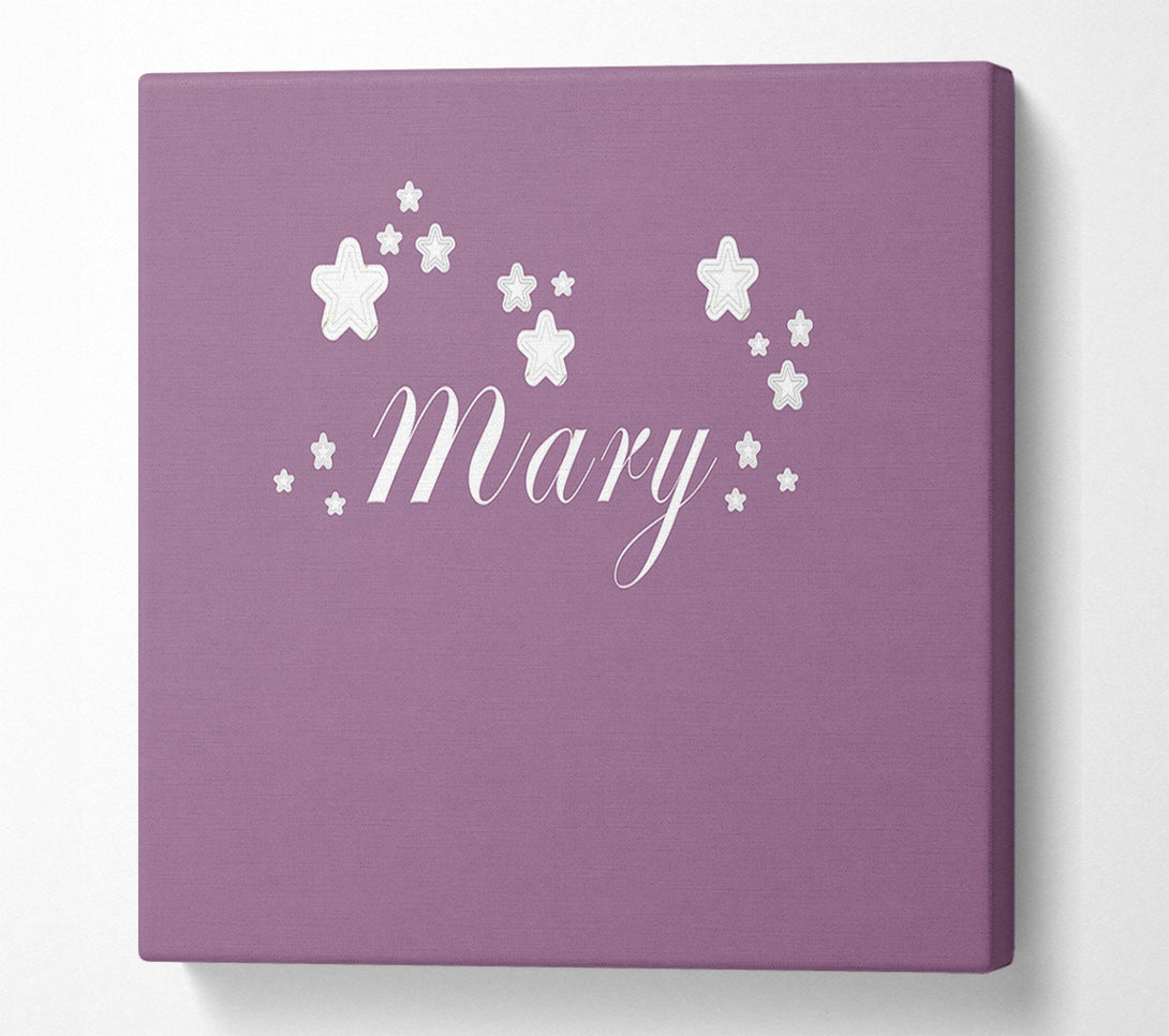  A Canvas Print of Girls Room Quote Your Name In Stars Dusty Pink Canvas Wall Art