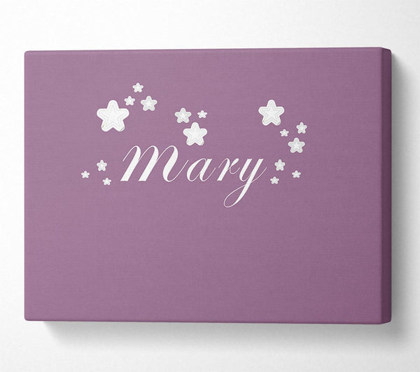  A Canvas Print of Girls Room Quote Your Name In Stars Dusty Pink Canvas Wall Art