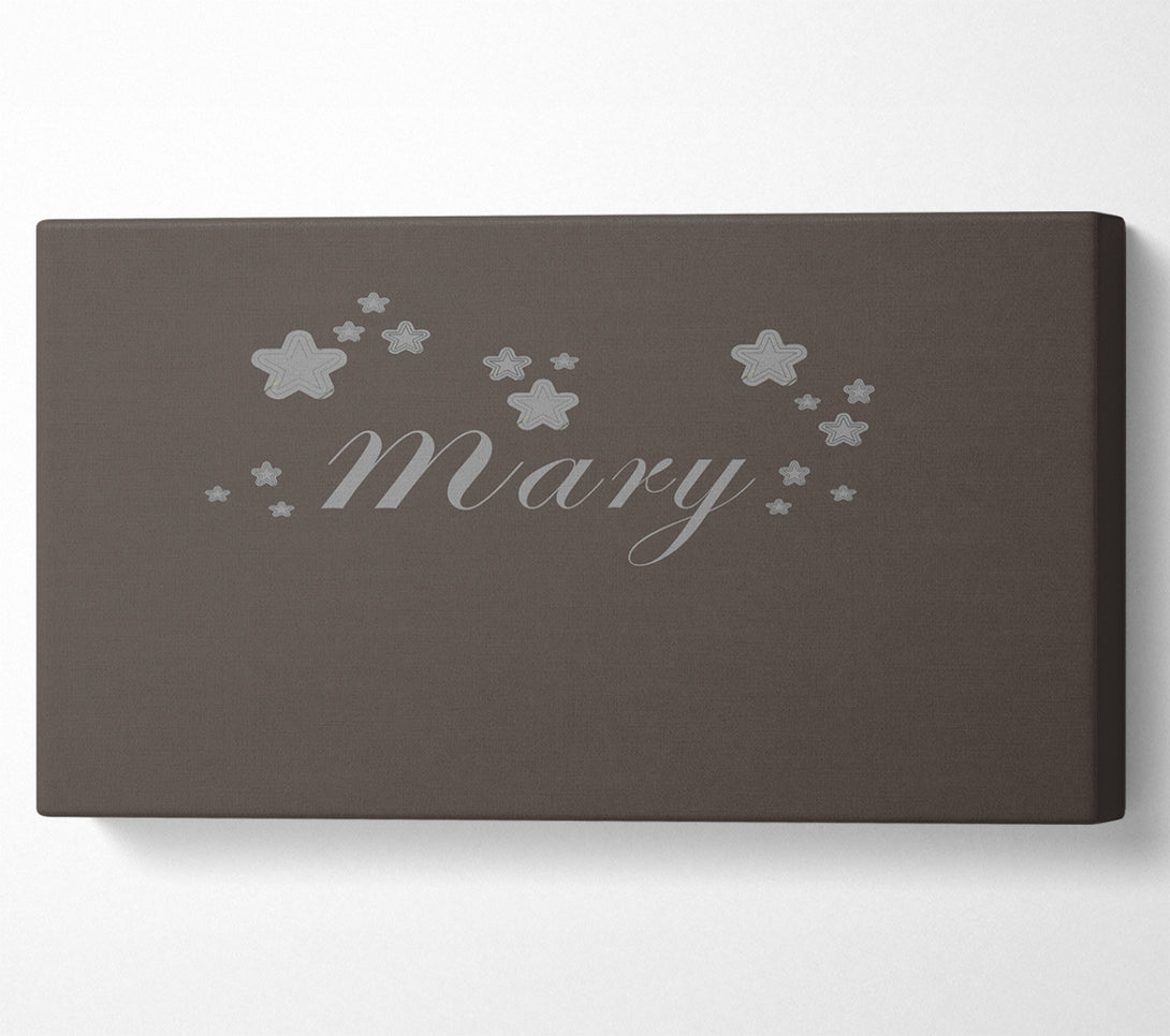  A Canvas Print of Your Name In Stars Chocolate Canvas Print