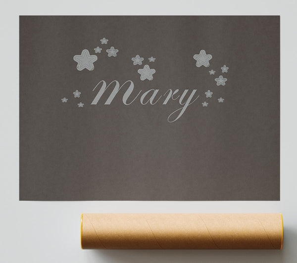 Your Name In Stars Chocolate Giclee Print