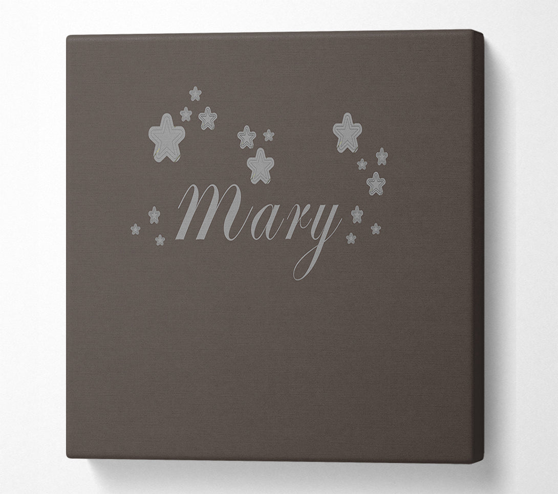  A Canvas Print of Your Name In Stars Chocolate Canvas Print