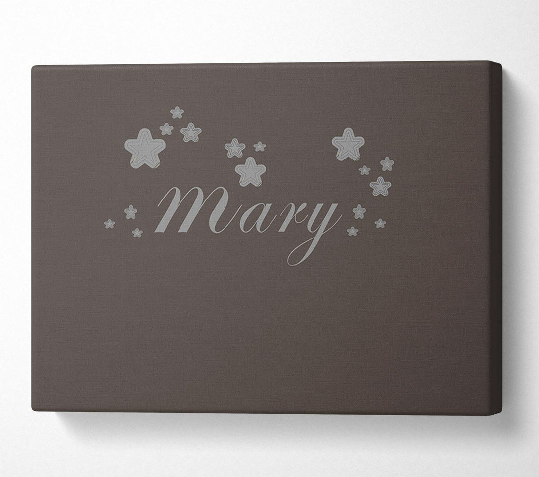  A Canvas Print of Your Name In Stars Chocolate Canvas Print