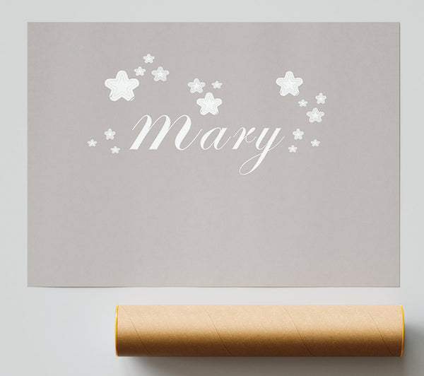 Your Name In Stars Beige Giclee Print