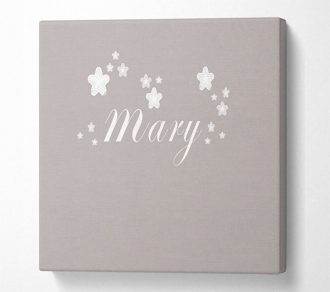  A Canvas Print of Your Name In Stars Beige Canvas Wall Art