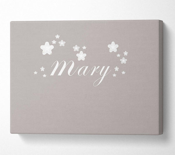  A Canvas Print of Your Name In Stars Beige Canvas Wall Art