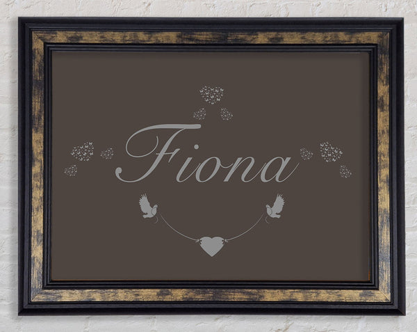 Your Name In Hearts Chocolate Framed Print