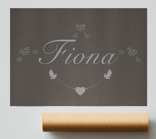 Your Name In Hearts Chocolate Poster