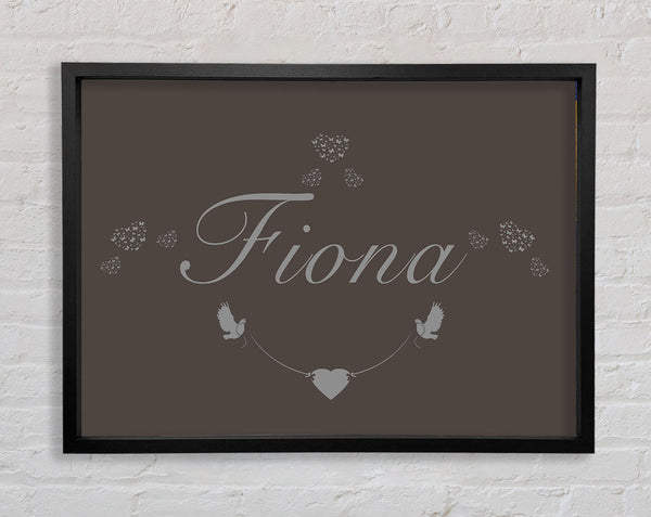 Your Name In Hearts Chocolate Framed Print