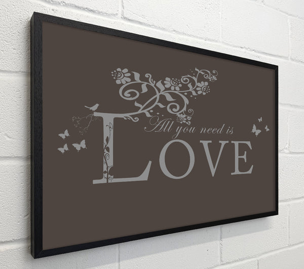 Music Quote All You Need Is Love Chocolate