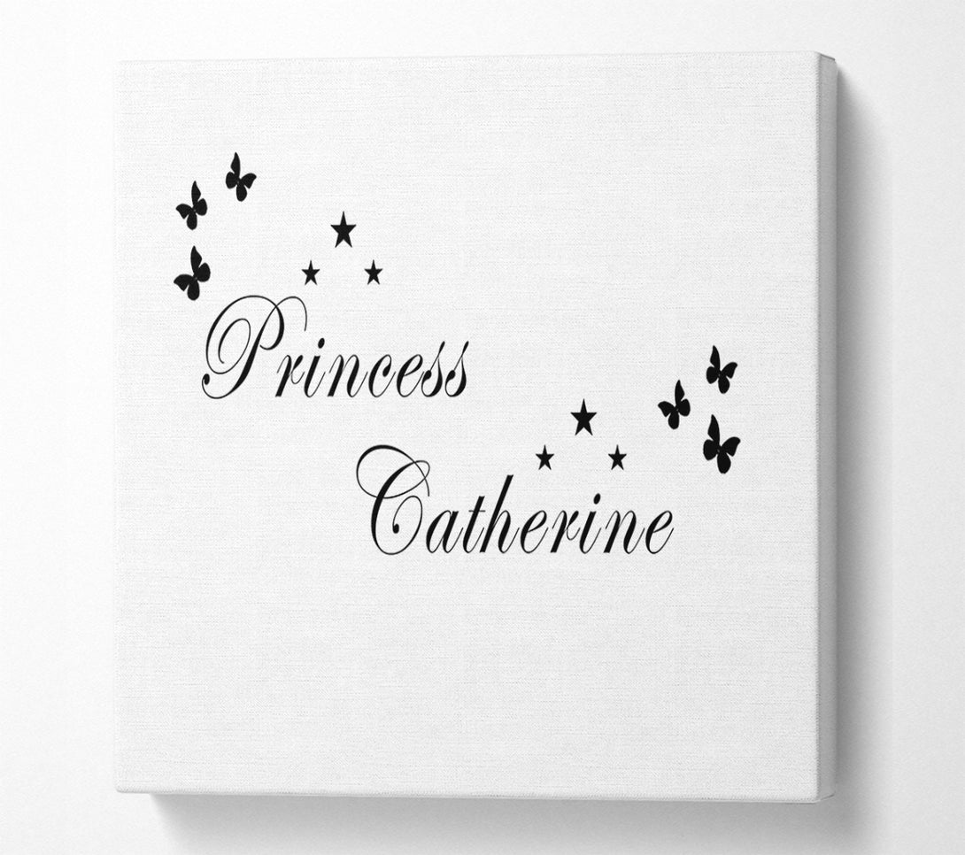  A Canvas Print of Your Own Name Princess White Canvas Print