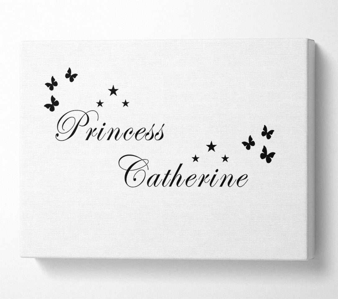  A Canvas Print of Your Own Name Princess White Canvas Print
