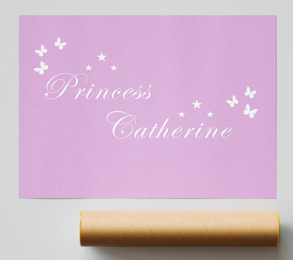 Your Own Name Princess Pink Print