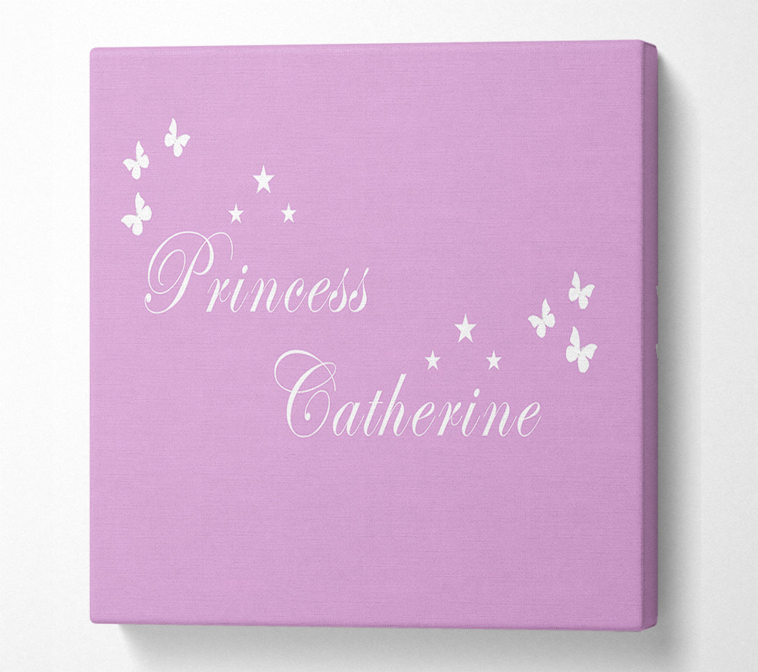  A Canvas Print of Your Own Name Princess Pink Canvas Print