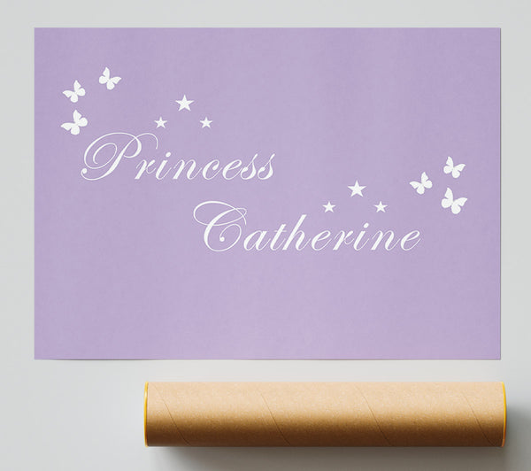 Girls Room Quote Your Own Name Princess Lilac Giclee Print
