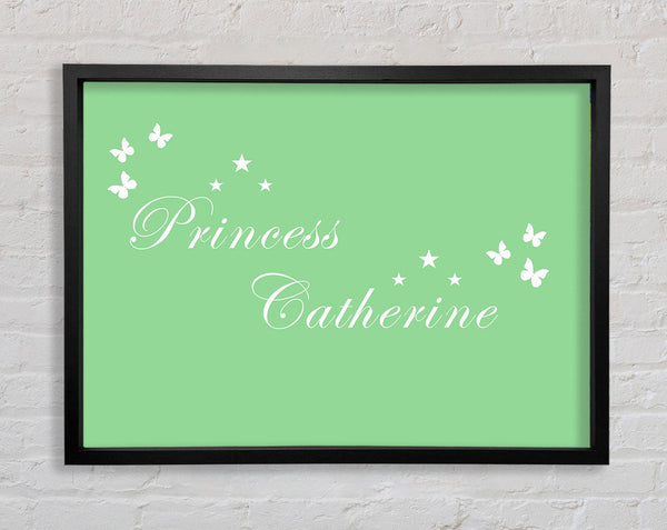 Your Own Name Princess Green Framed Print