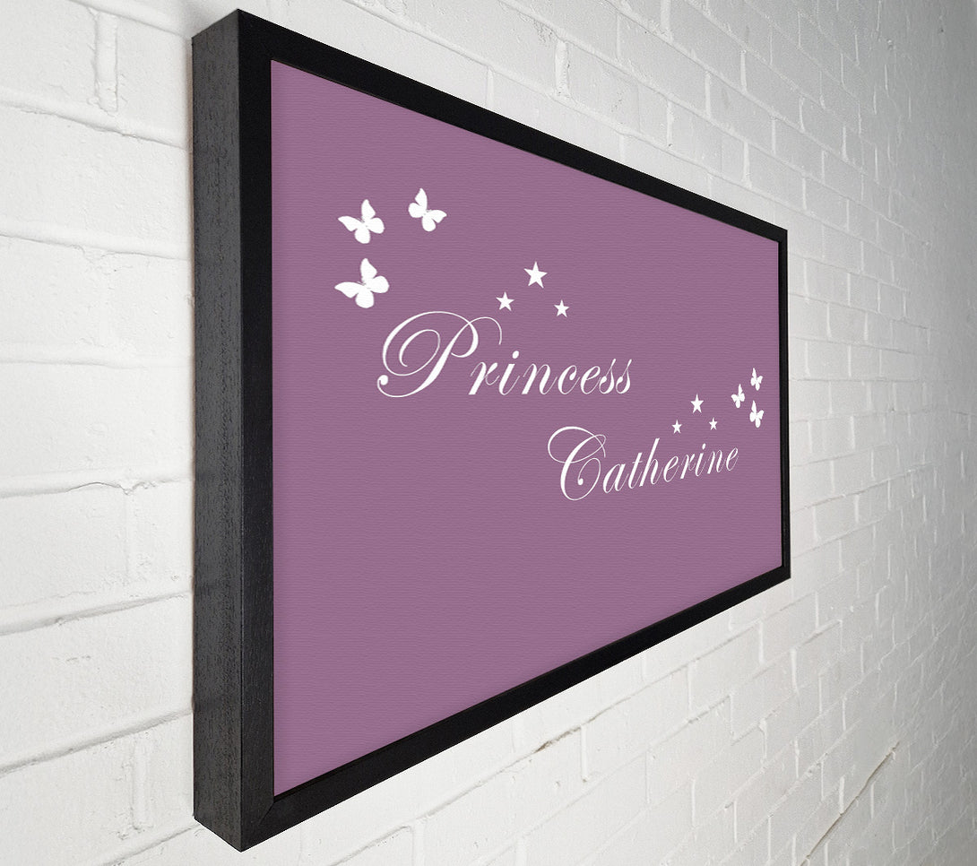  A Canvas Print of Girls Room Quote Your Own Name Princess Dusty Pink Canvas Art