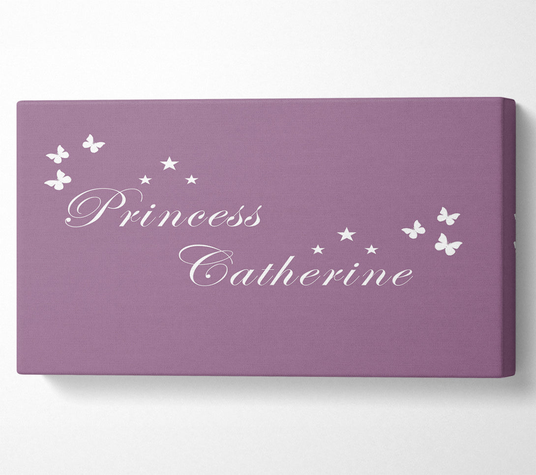  A Canvas Print of Girls Room Quote Your Own Name Princess Dusty Pink Canvas Art