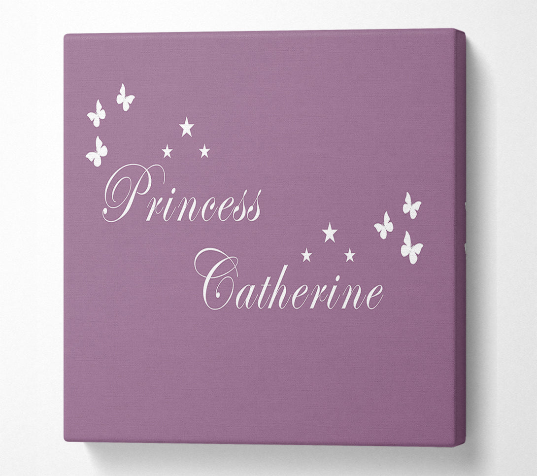  A Canvas Print of Girls Room Quote Your Own Name Princess Dusty Pink Canvas Art