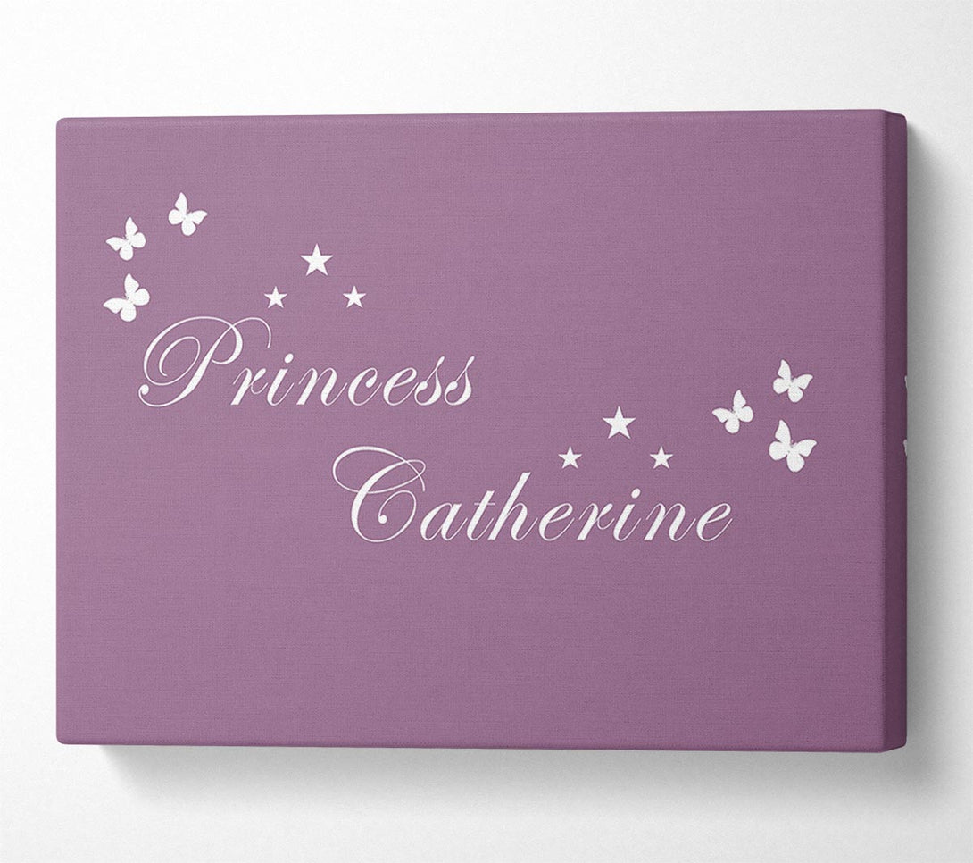  A Canvas Print of Girls Room Quote Your Own Name Princess Dusty Pink Canvas Art
