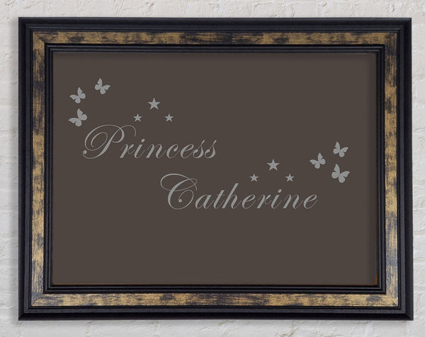 Your Own Name Princess Chocolate Framed Print