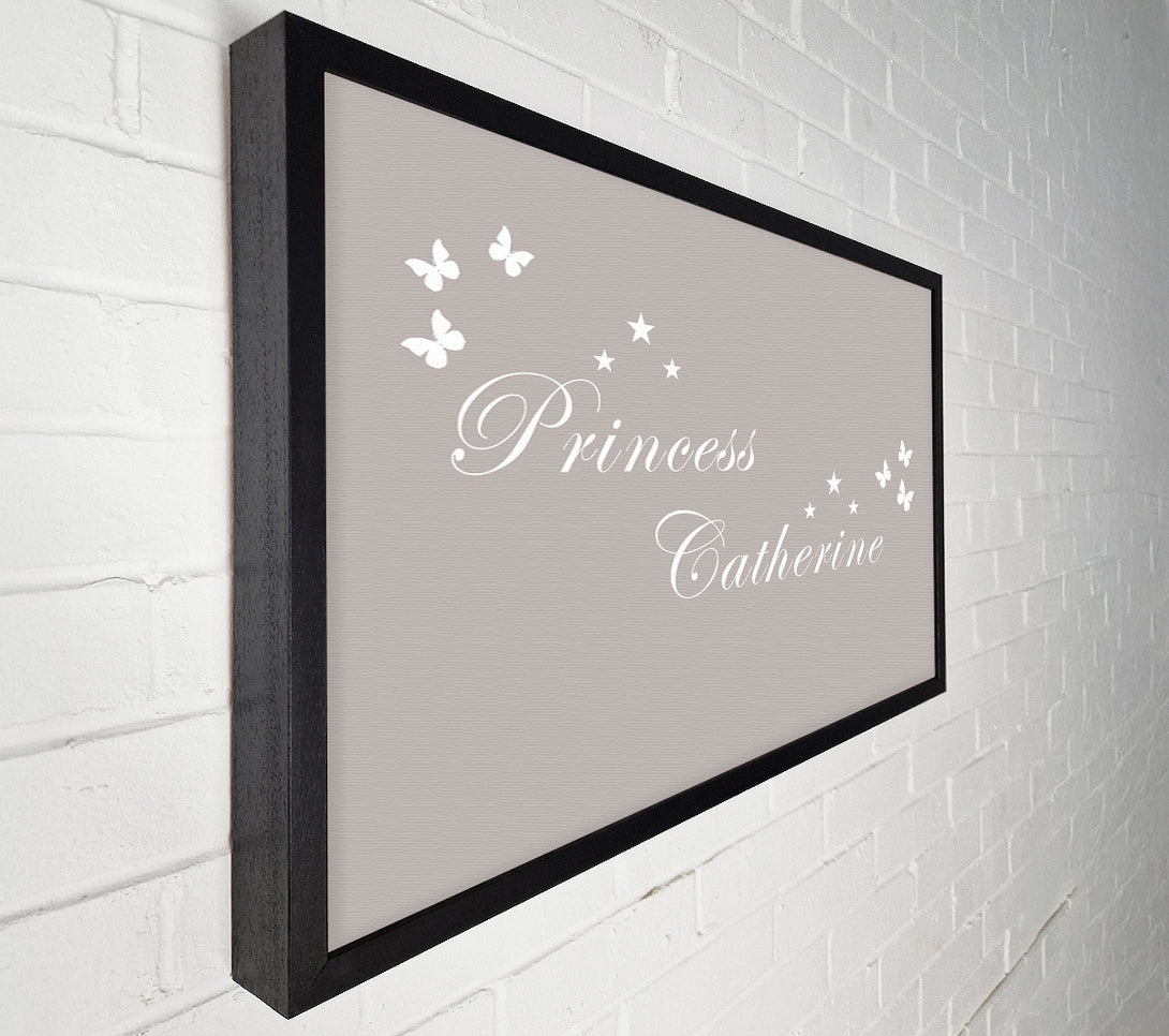  A Canvas Print of Your Own Name Princess Beige Canvas Art