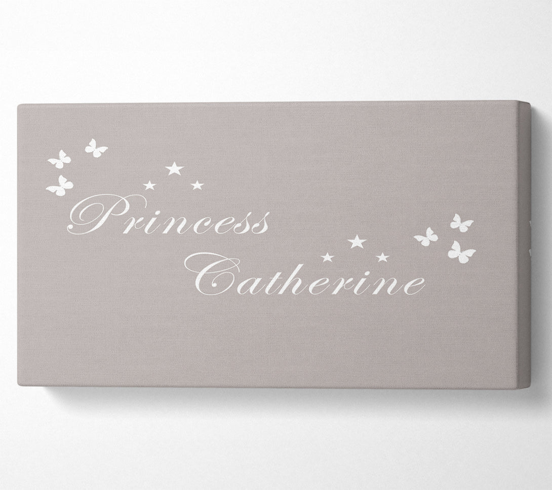  A Canvas Print of Your Own Name Princess Beige Canvas Art