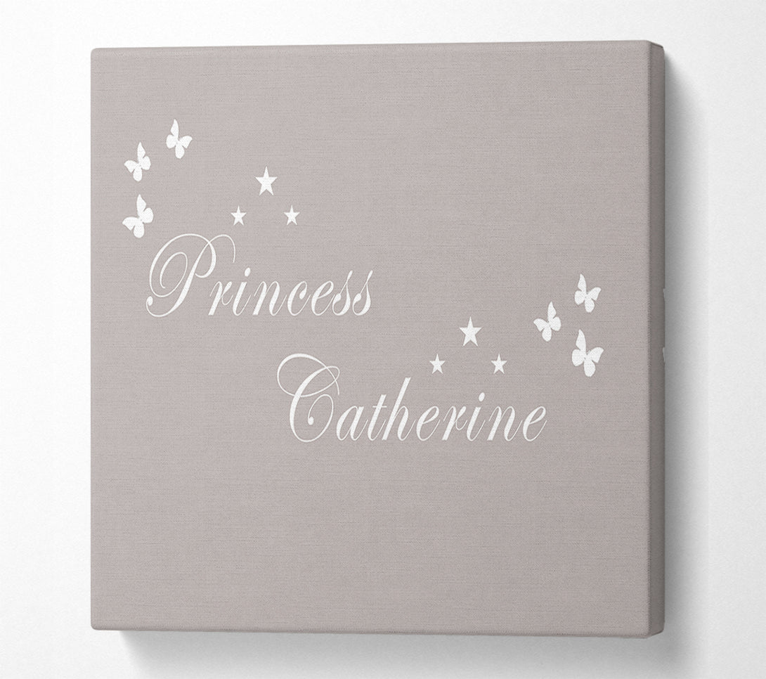  A Canvas Print of Your Own Name Princess Beige Canvas Art