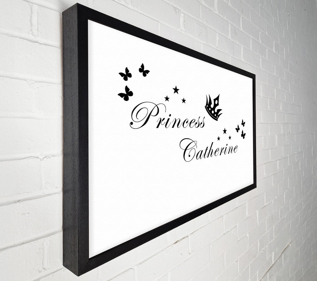  A Canvas Print of Your Own Name Princess 2 White Canvas Wall Art