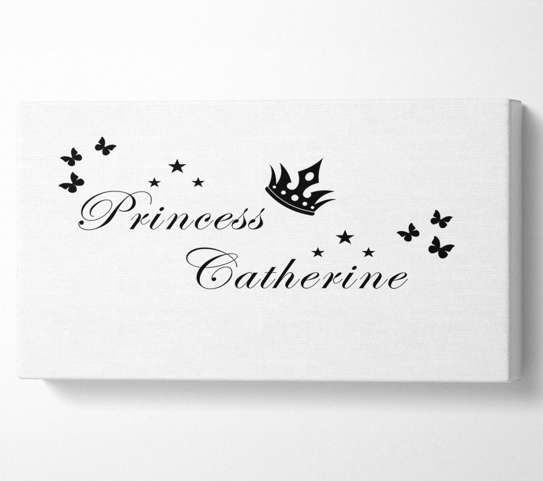  A Canvas Print of Your Own Name Princess 2 White Canvas Wall Art