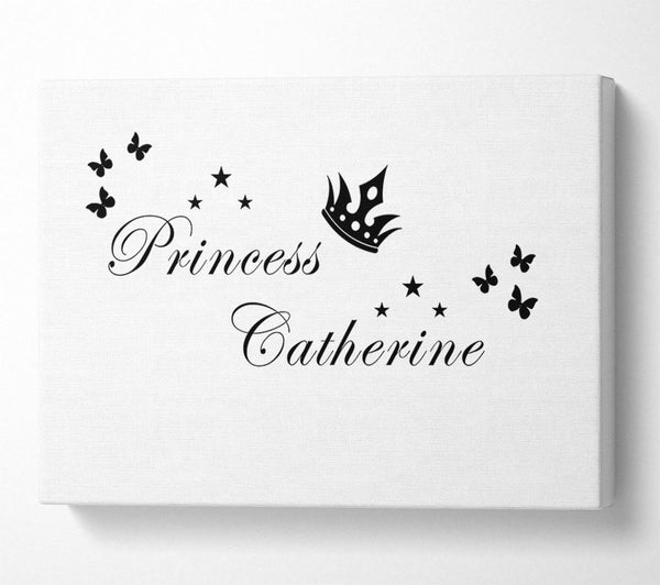  A Canvas Print of Your Own Name Princess 2 White Canvas Wall Art