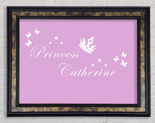 Your Own Name Princess 2 Pink Framed Print
