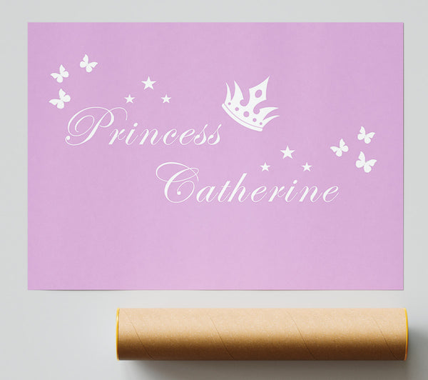 Your Own Name Princess 2 Pink Print