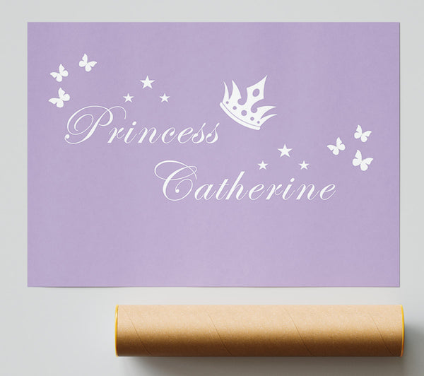 Your Own Name Princess 2 Lilac Giclee Print