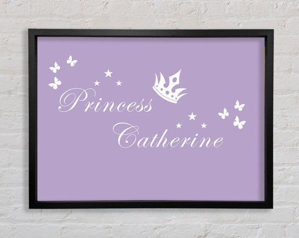 Your Own Name Princess 2 Lilac Framed Print