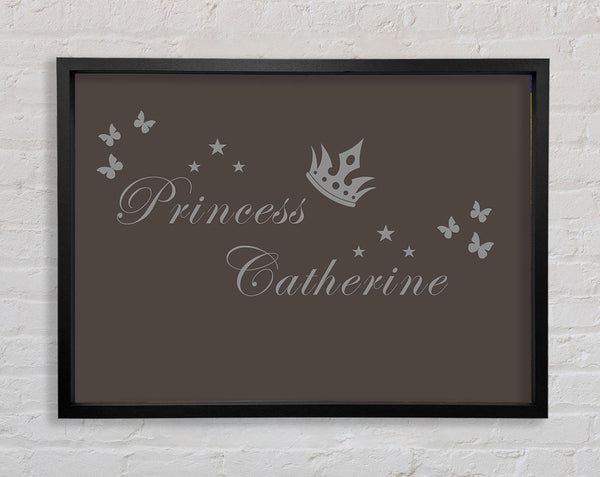 Your Own Name Princess 2 Chocolate Framed Print