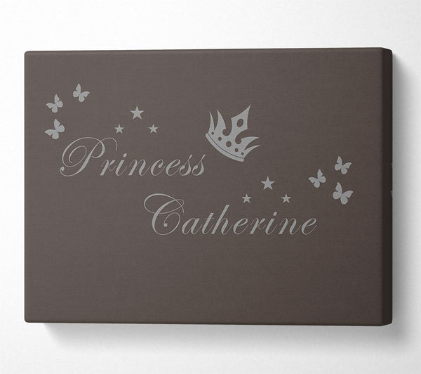  A Canvas Print of Your Own Name Princess 2 Chocolate Canvas Art