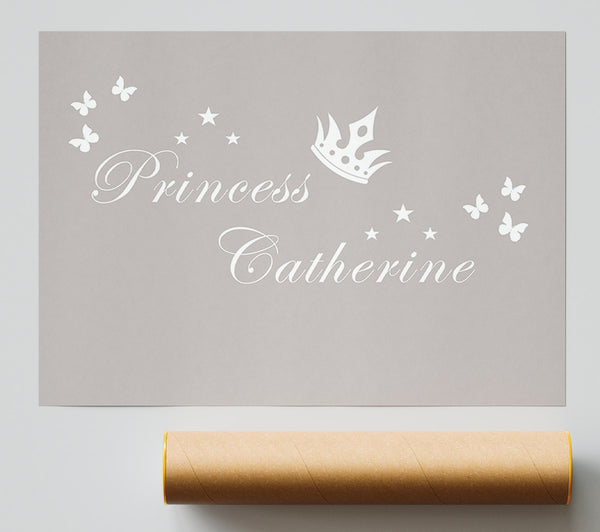 Your Own Name Princess 2 Beige Print