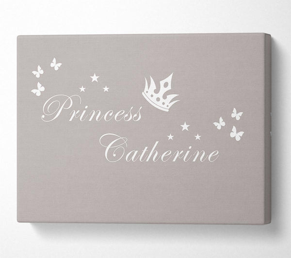  A Canvas Print of Your Own Name Princess 2 Beige Canvas Wall Art