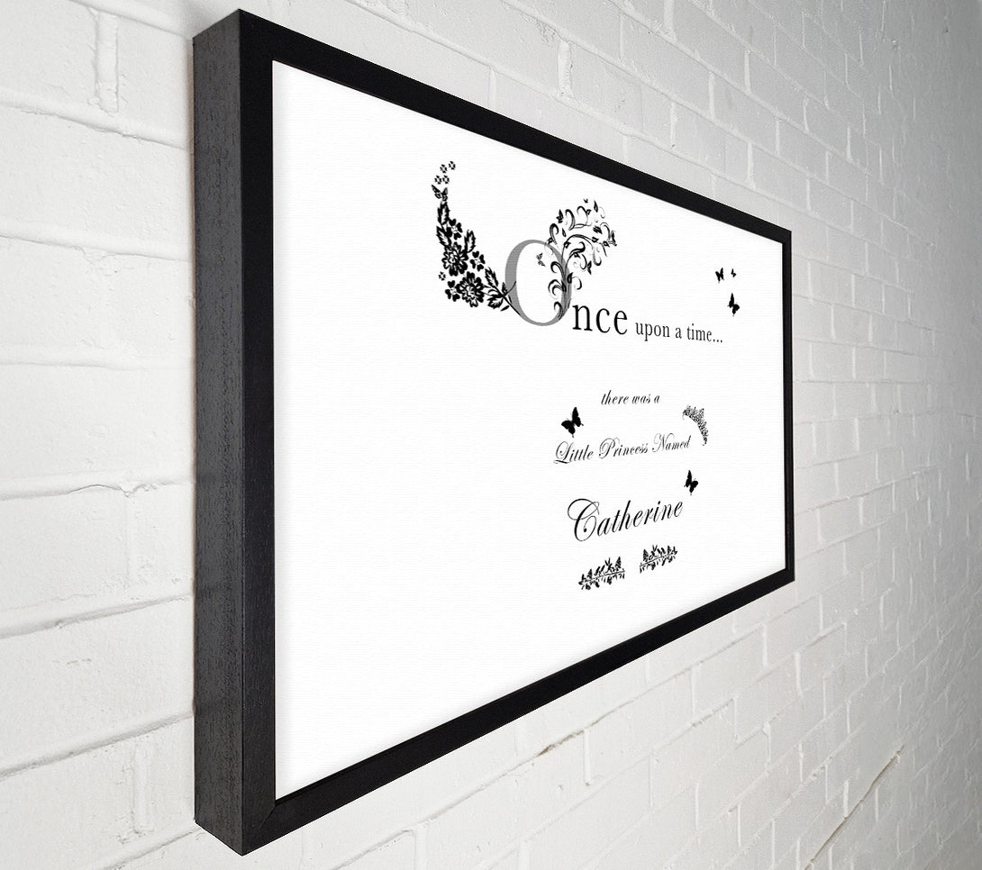  A Canvas Print of Once Upon A Time Your Name White Canvas Art