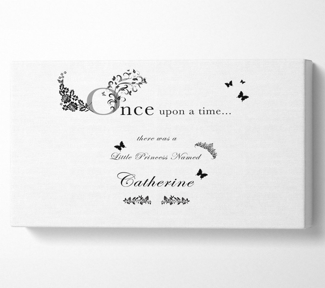  A Canvas Print of Once Upon A Time Your Name White Canvas Art