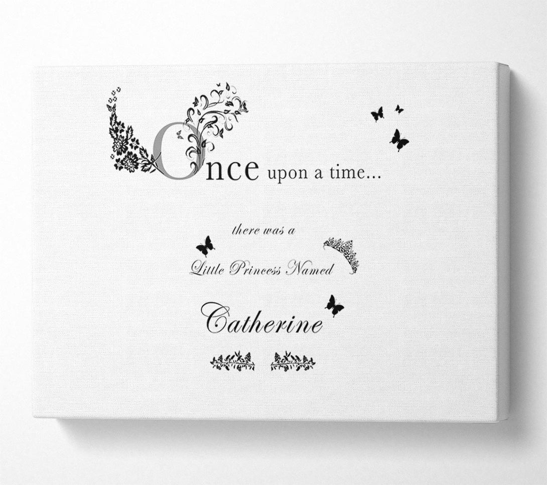  A Canvas Print of Once Upon A Time Your Name White Canvas Art