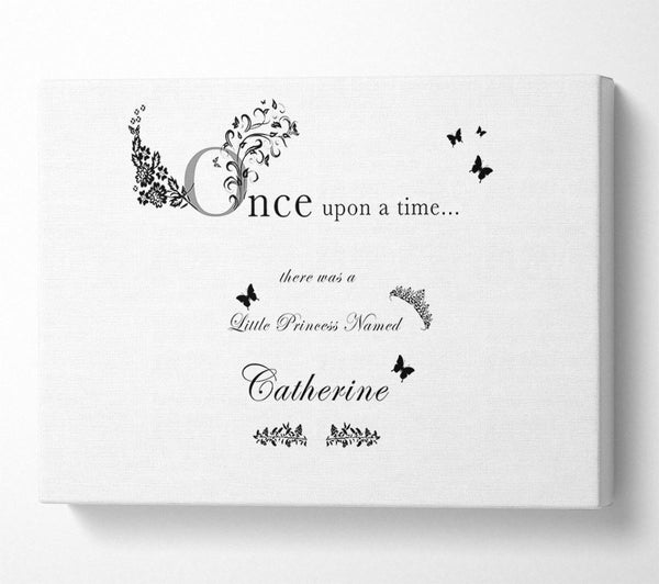  A Canvas Print of Once Upon A Time Your Name White Canvas Art